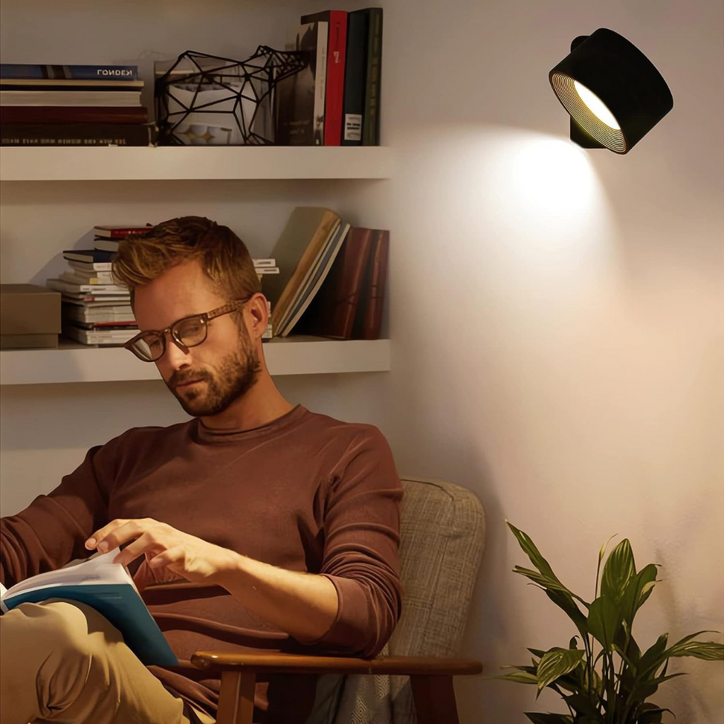 AeroGlow Lampa Ścienna | Bezprzewodowa, Akumulatorowa, 360 Stopni 5