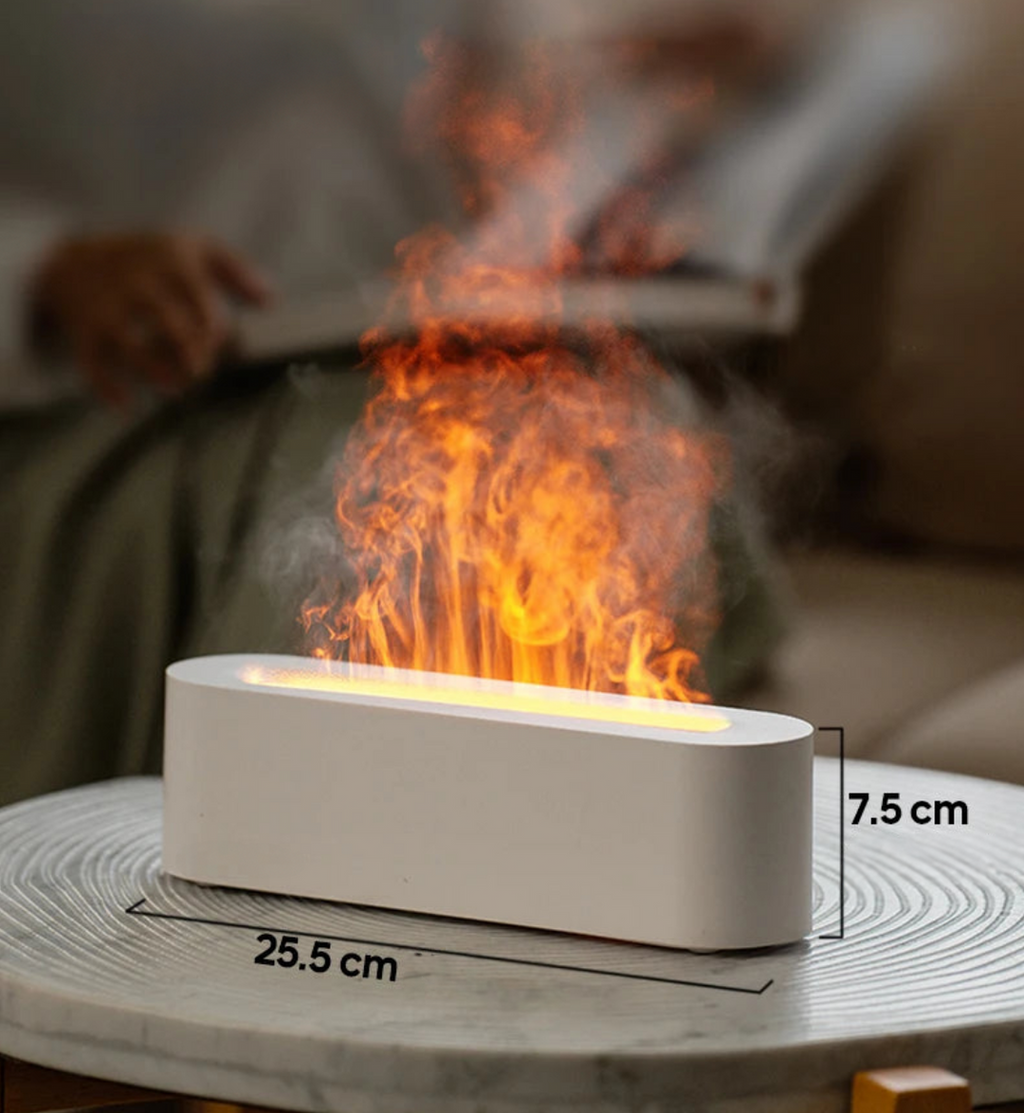 AuraFlame Lampa Aromatyczna | Efekt Płomienia LED, Dyfuzor Zapachowy 1