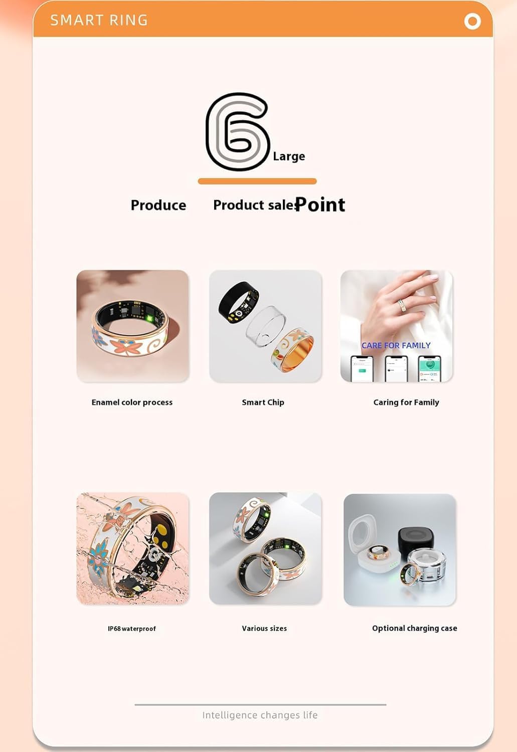 Aurina Smart Wellness Ring | Stal Nierdzewna, Monitorowanie Aktywności i Snu 2