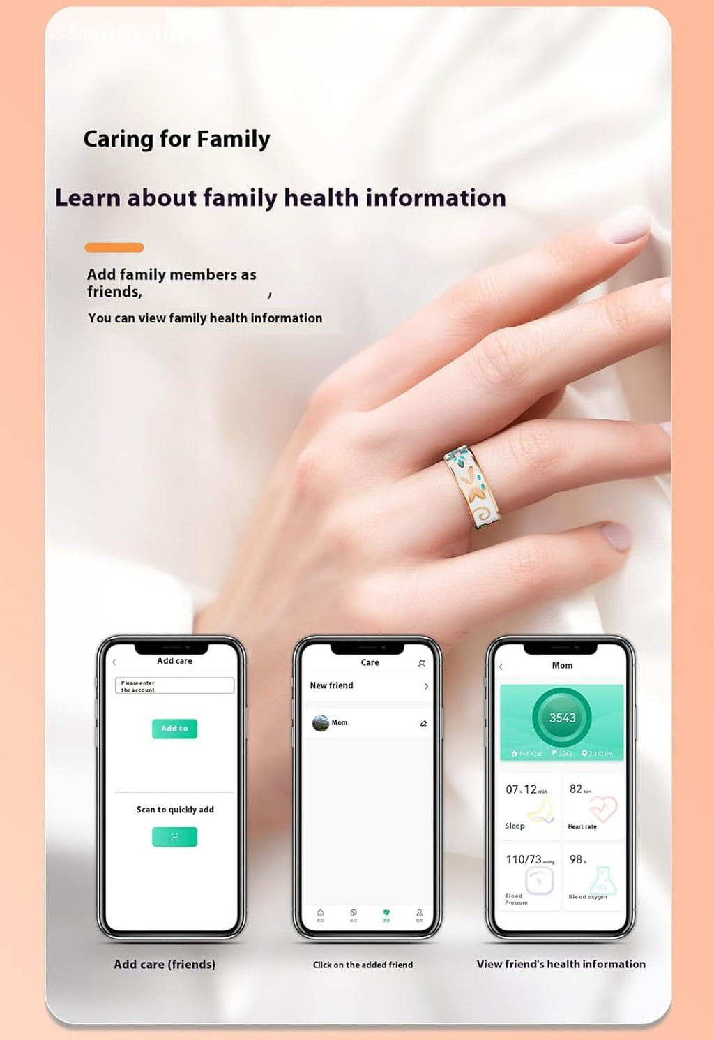 Aurina Smart Wellness Ring | Stal Nierdzewna, Monitorowanie Aktywności i Snu 5