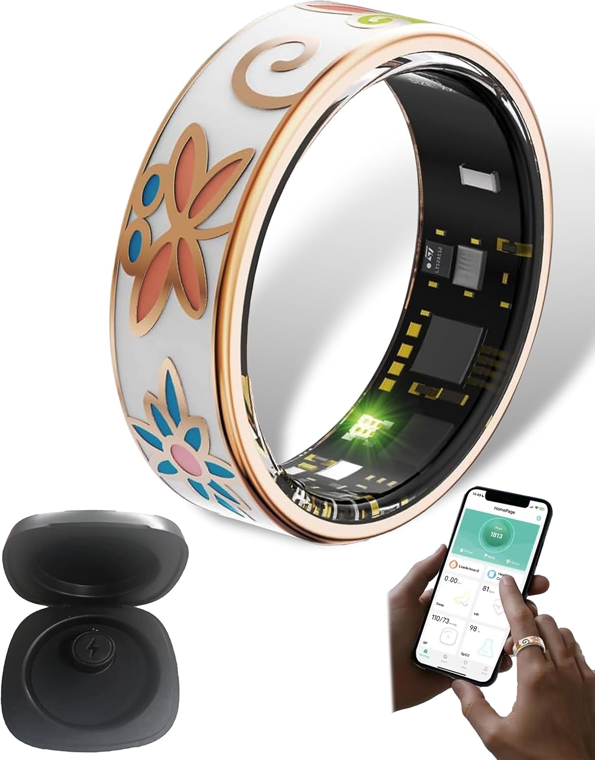 Aurina Smart Wellness Ring | Stal Nierdzewna, Monitorowanie Aktywności i Snu 7