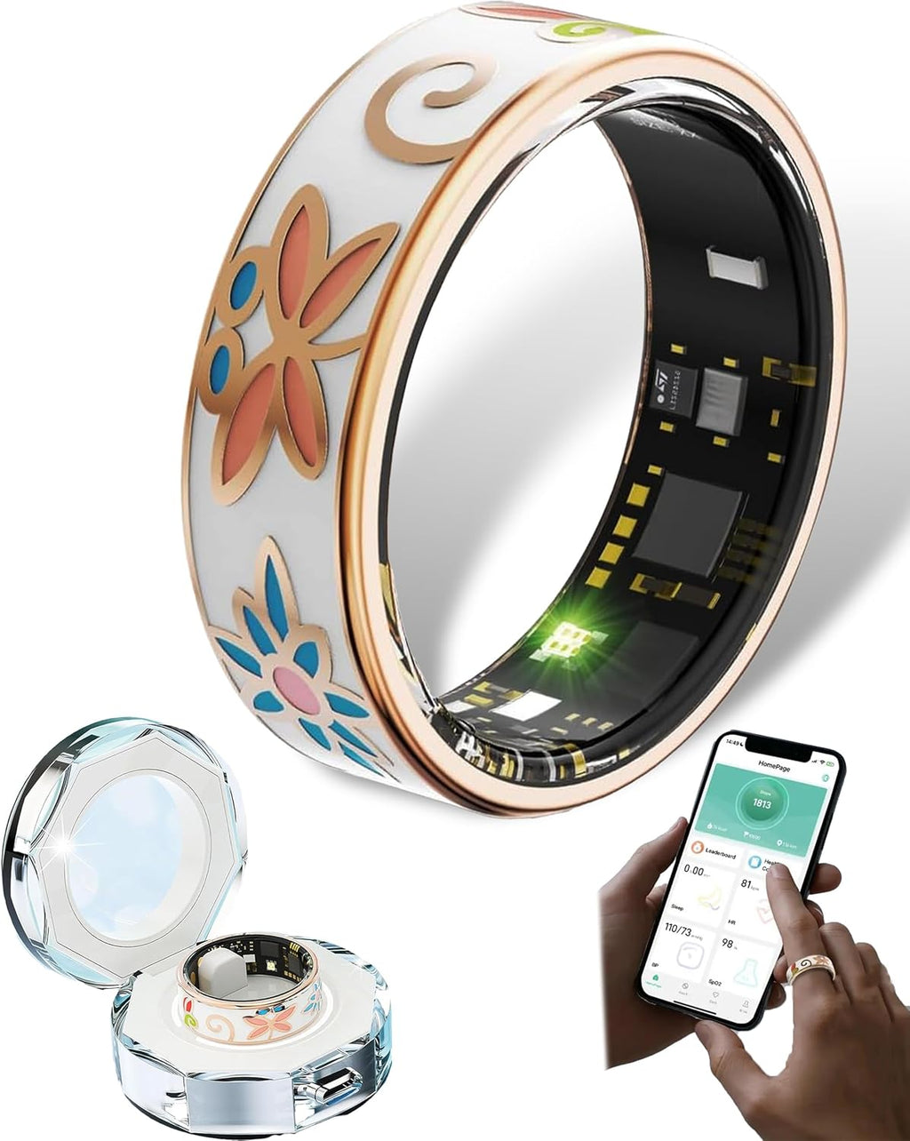 Aurina Smart Wellness Ring | Stal Nierdzewna, Monitorowanie Aktywności i Snu 8