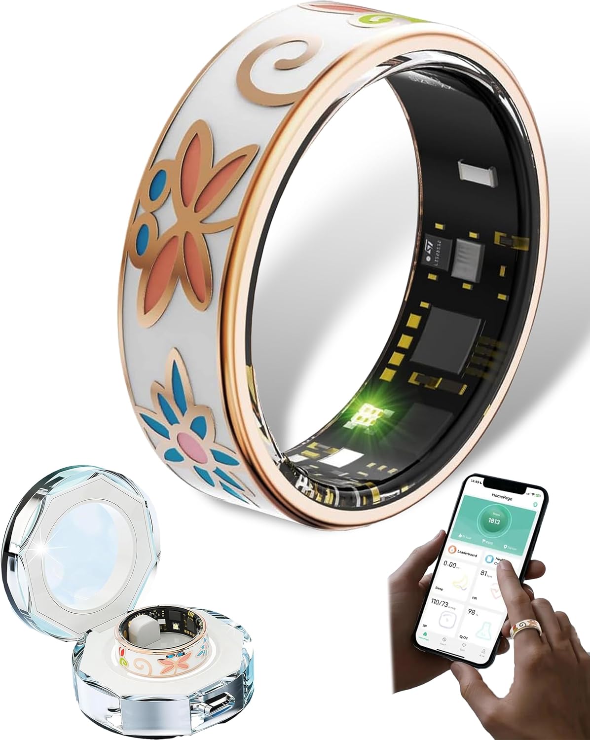 Aurina Smart Wellness Ring | Stal Nierdzewna, Monitorowanie Aktywności i Snu 8