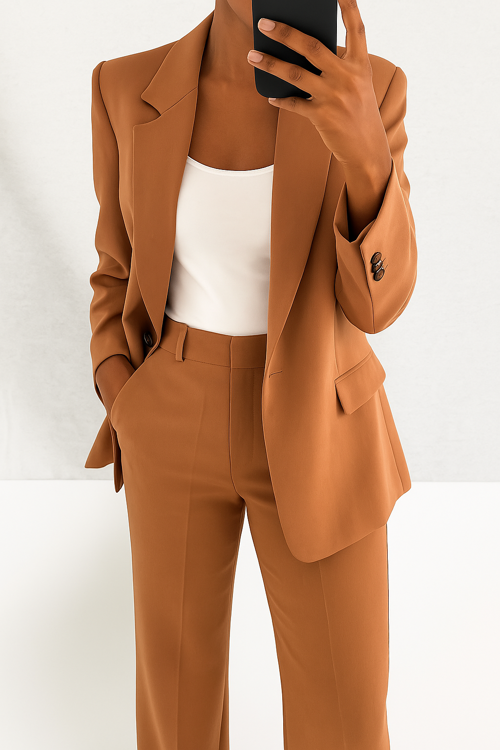 Brenda Zestaw Damski | Elegancka Marynarka i Spodnie, Klasyczny Design 8