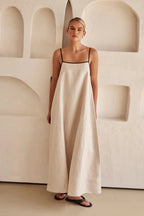 Bursztyn Damska Sukienka Maxi | Elegancka Letnia na Wesele 0