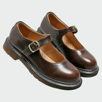 Buty Damskie Mary Jane | Skórzane, Eleganckie z Regulowanym Paskiem 0