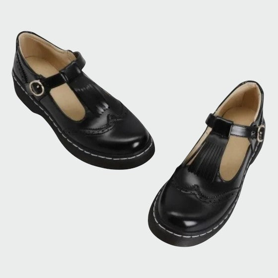 Buty Damskie Mary Janes | Elegancki Design, Regulowany Pasek, Słupkowy Obcas 3