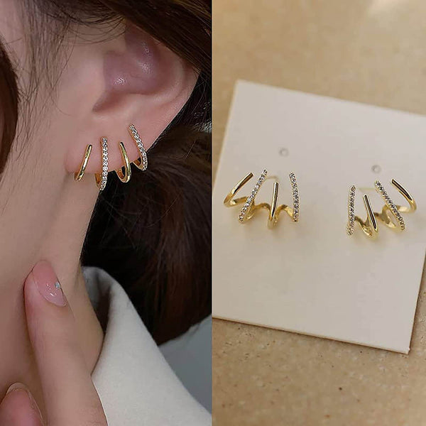 Cecile Kolczyki | Hipoalergiczny Metal, Styl Elegancki 2