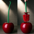 CherryClean Szczotka do Toalety | Wiśniowy Design, Stal Nierdzewna 0