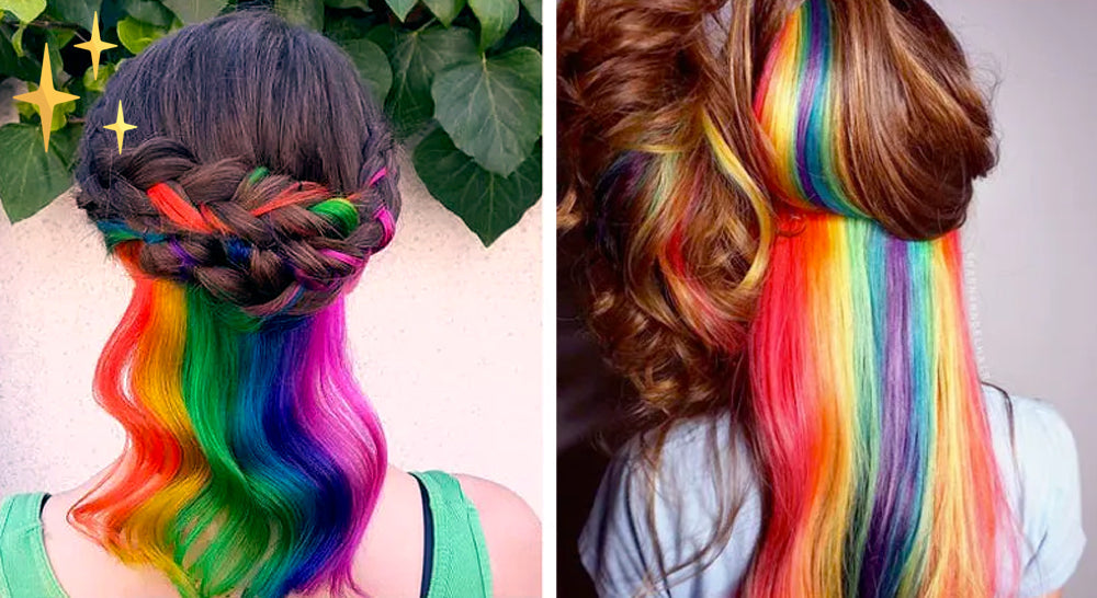 ColorLux Rainbow Hair Extensions Clip-in | 26 Kolorów Tęczy, 50 cm 6