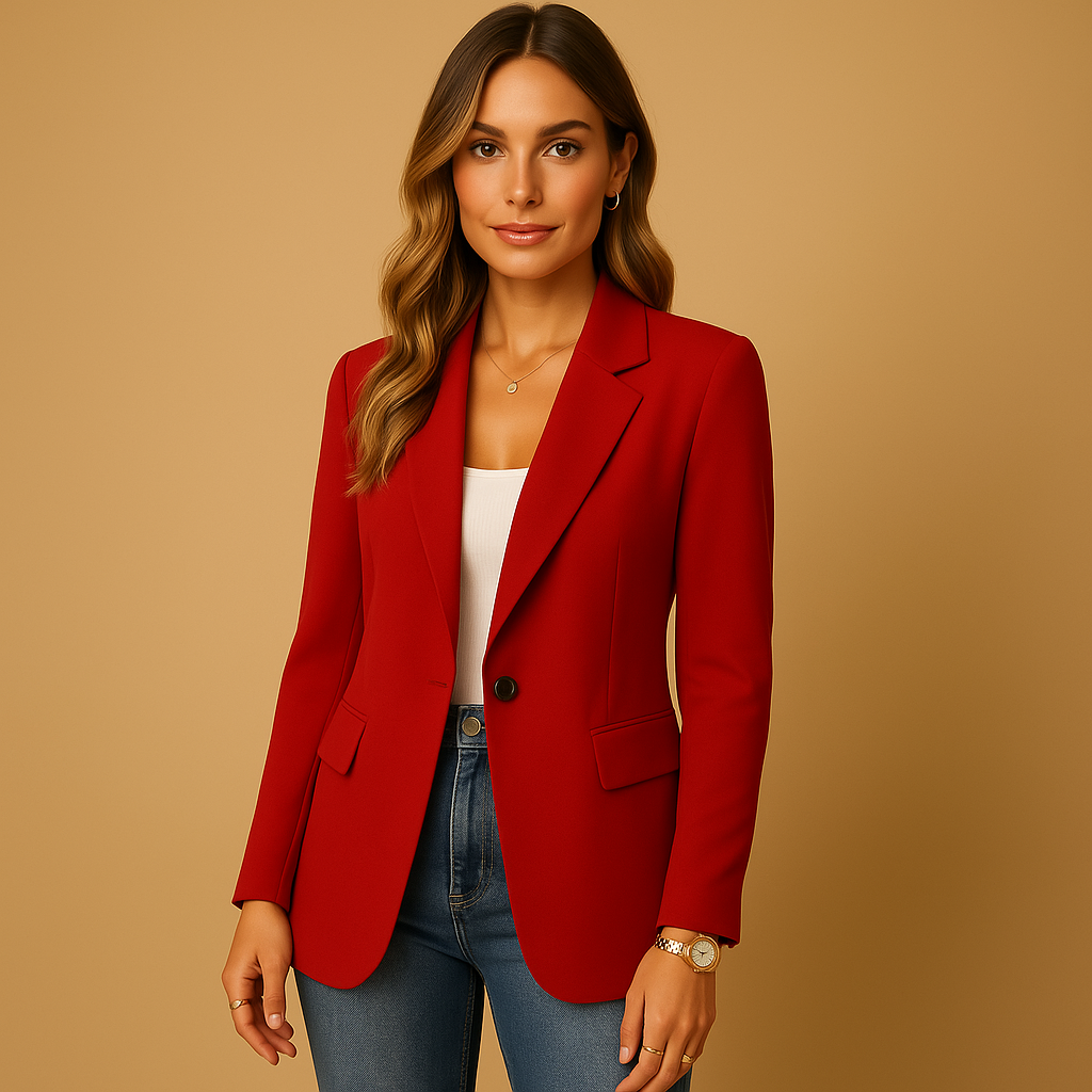 Czarna Marynarka Damska Slim Fit | Elastyczny Materiał, Elegancka 2