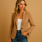 Czarna Marynarka Damska Slim Fit | Elastyczny Materiał, Elegancka 3