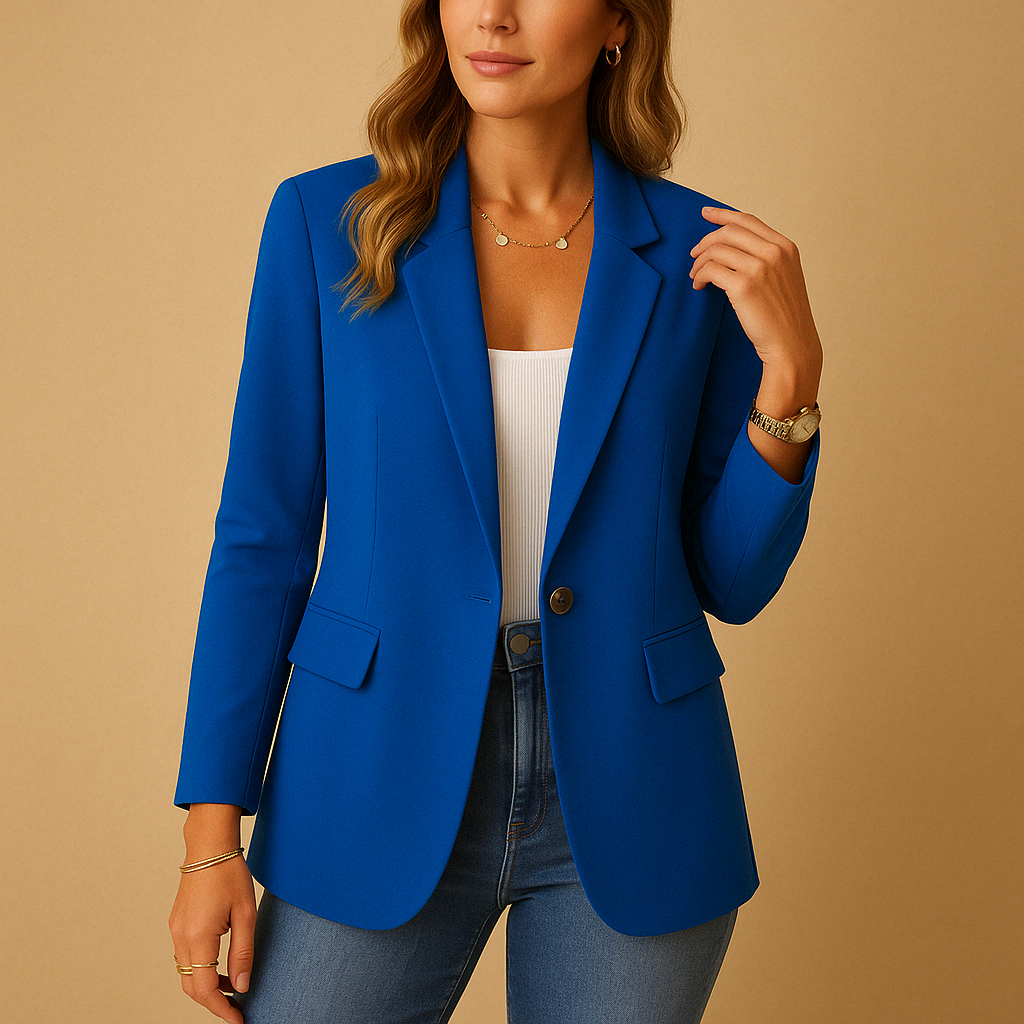 Czarna Marynarka Damska Slim Fit | Elastyczny Materiał, Elegancka 5