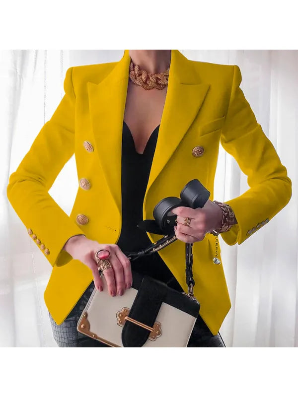 Czarna Marynarka Damska | Elegancki Design z Guzikami, Wysoka Jakość 3