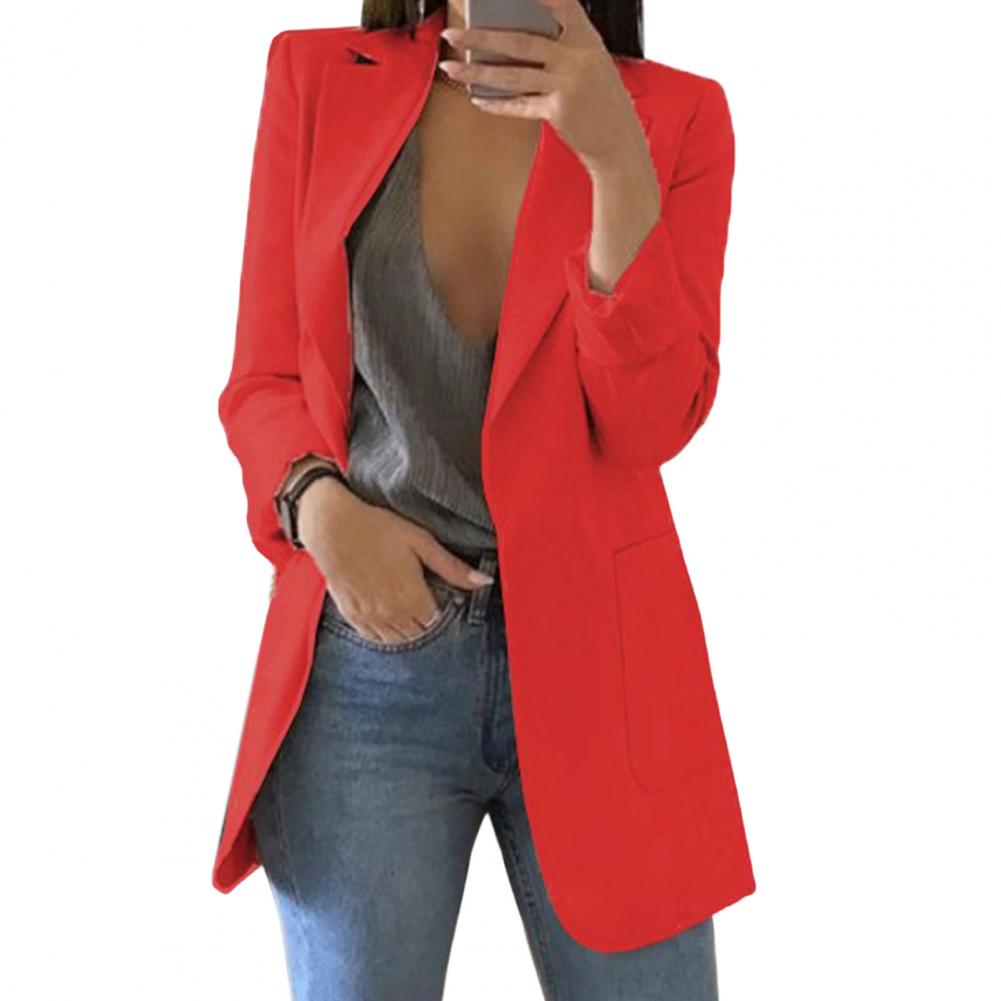 Czarna Marynarka Damska | Poliester, Elegancka Blazer dla Kobiet 4
