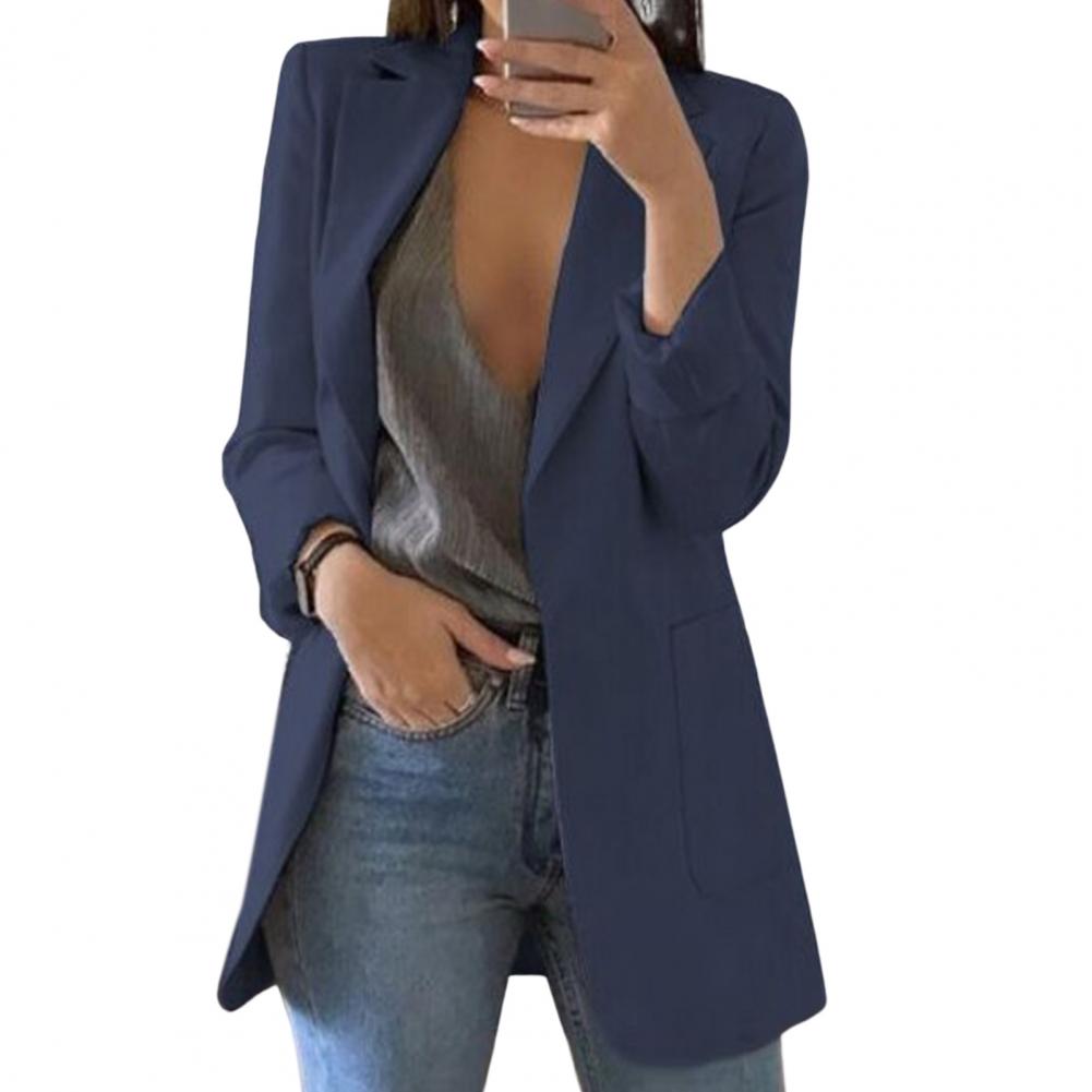Czarna Marynarka Damska | Poliester, Elegancka Blazer dla Kobiet 6