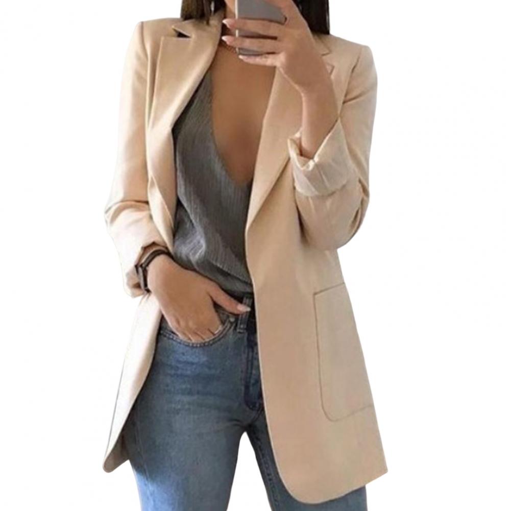 Czarna Marynarka Damska | Poliester, Elegancka Blazer dla Kobiet 7