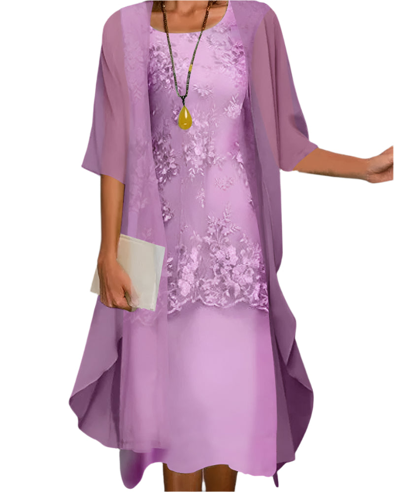 Czarna Sukienka Midi Elegancka | Przezroczyste Rękawy, Idealna na Wesele 2