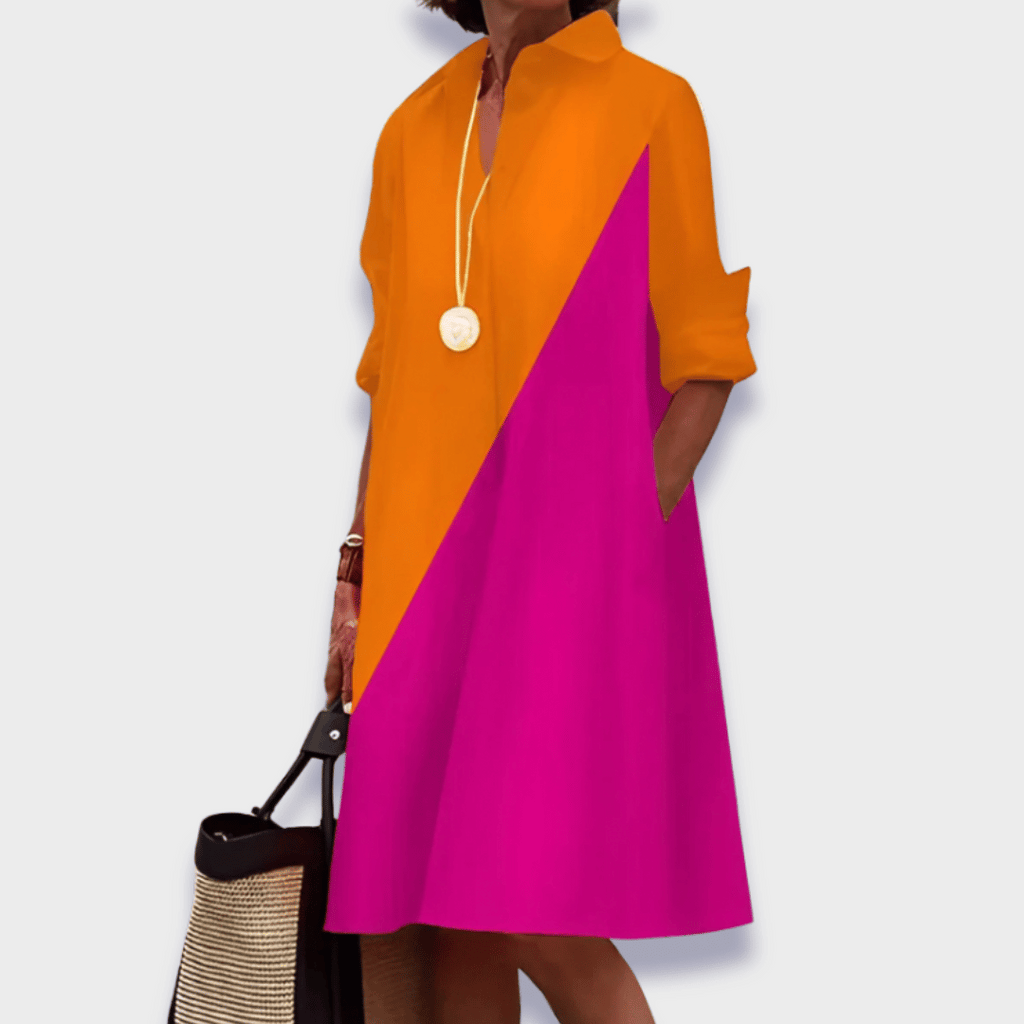 Czarna Sukienka Midi | Elegancki Krój Polo, Oddychający Materiał 3