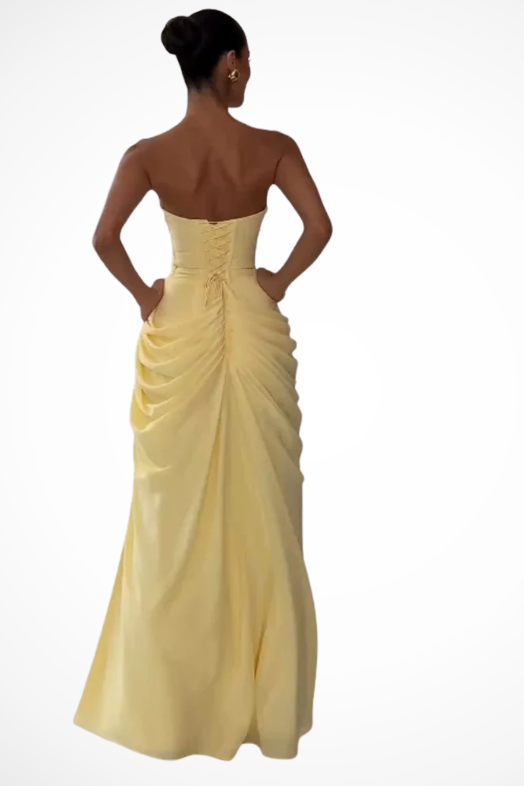 Damska Sukienka Maxi | Bez Ramiączek, Elegancka 4