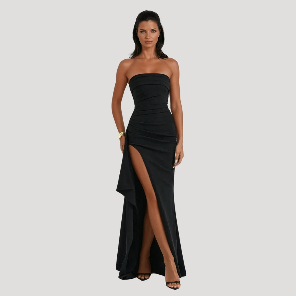 Damska Sukienka Maxi | Elegancka Bez Ramiączek, Idealna na Wesele 1