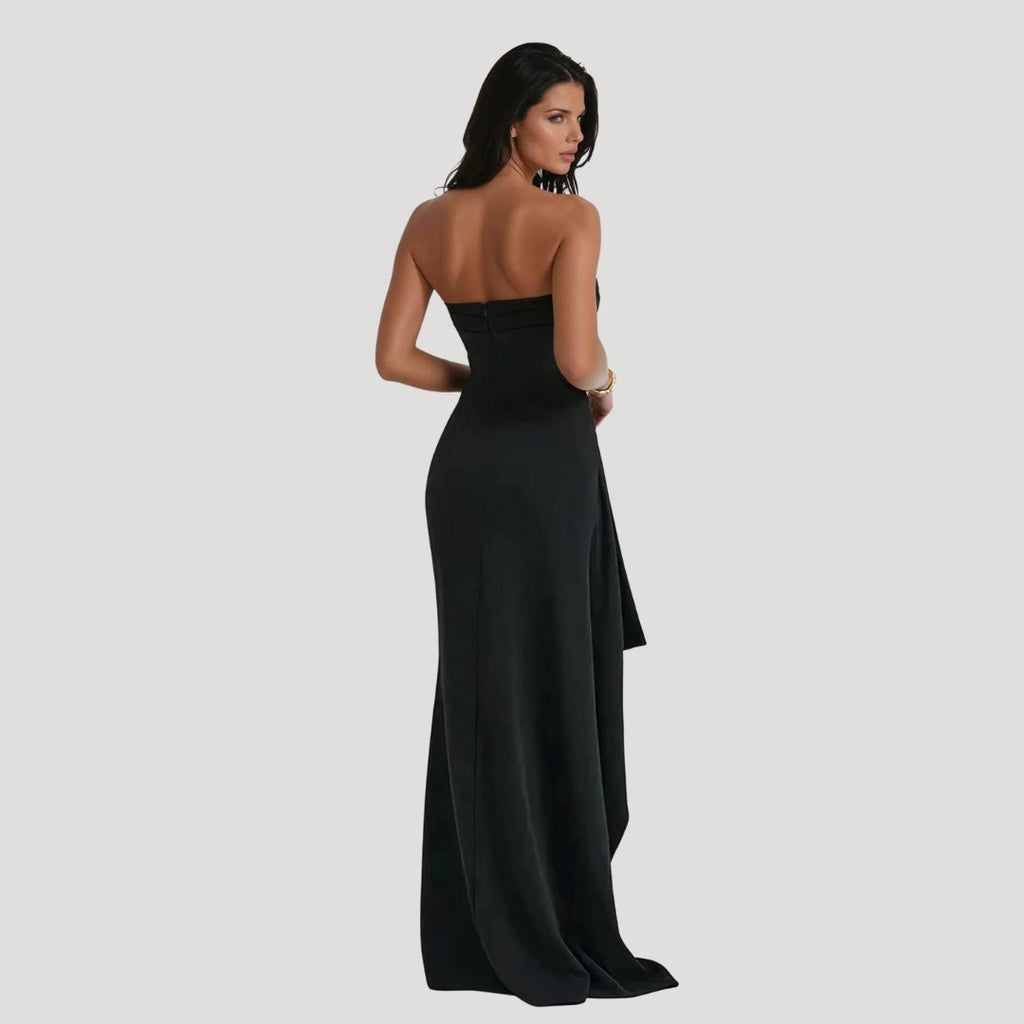 Damska Sukienka Maxi | Elegancka Bez Ramiączek, Idealna na Wesele 2