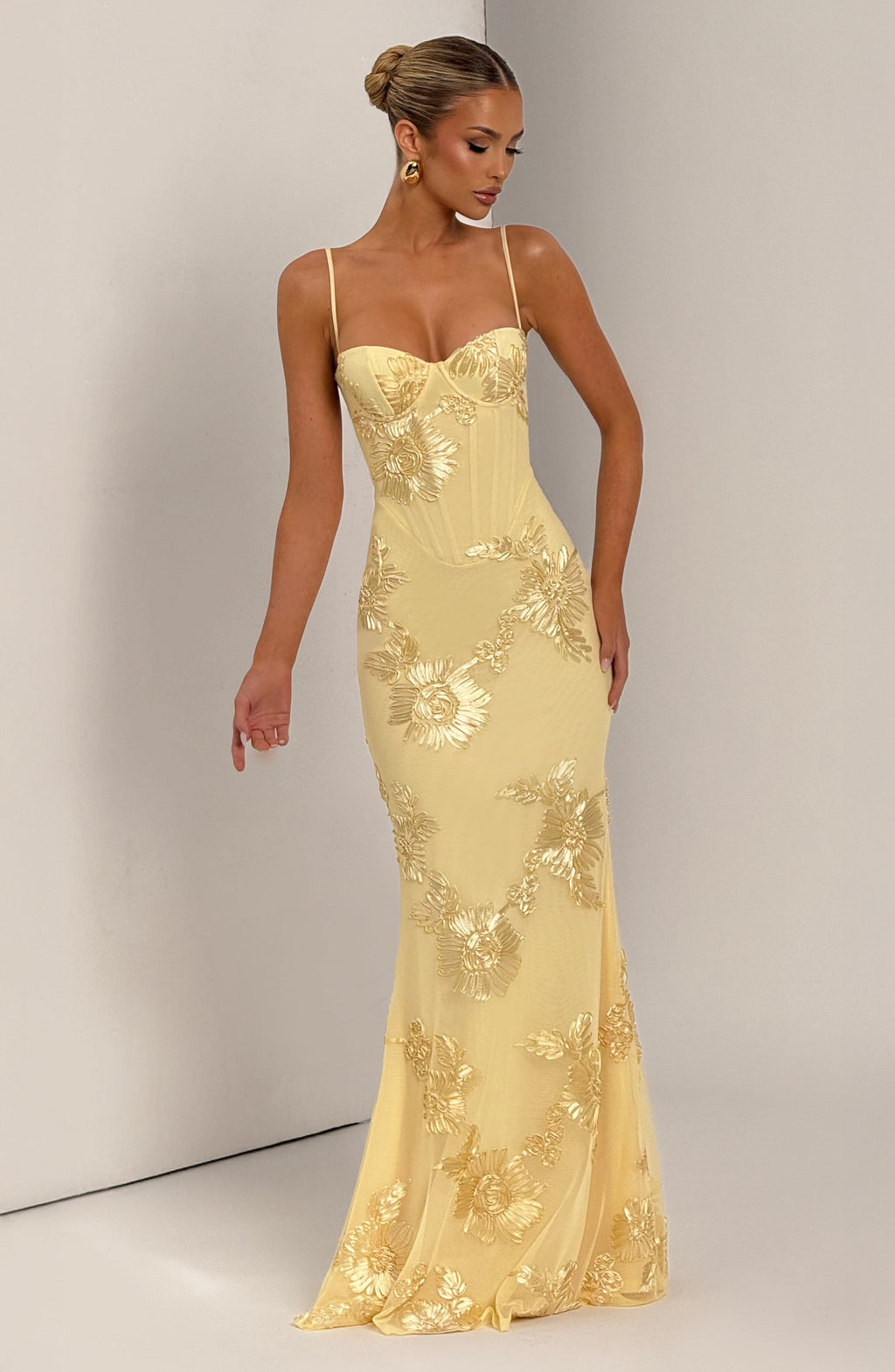 Damska Sukienka Maxi | Kwiatowy Haft, Elegancka na Wesele 6