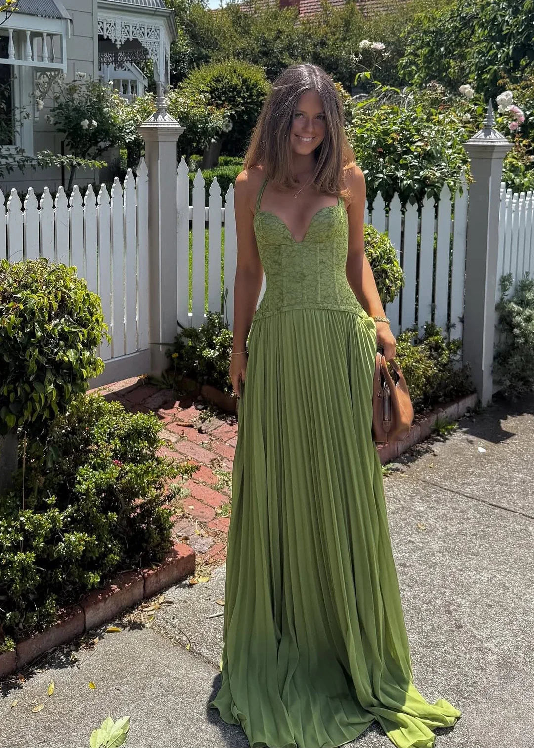 Damska Sukienka Maxi | Plisowana Halter, Elegancka na Wesele 1