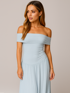 Damska Sukienka Maxi | Plisowana, Elegancka na Wesele i Wieczorne Uroczystości 5