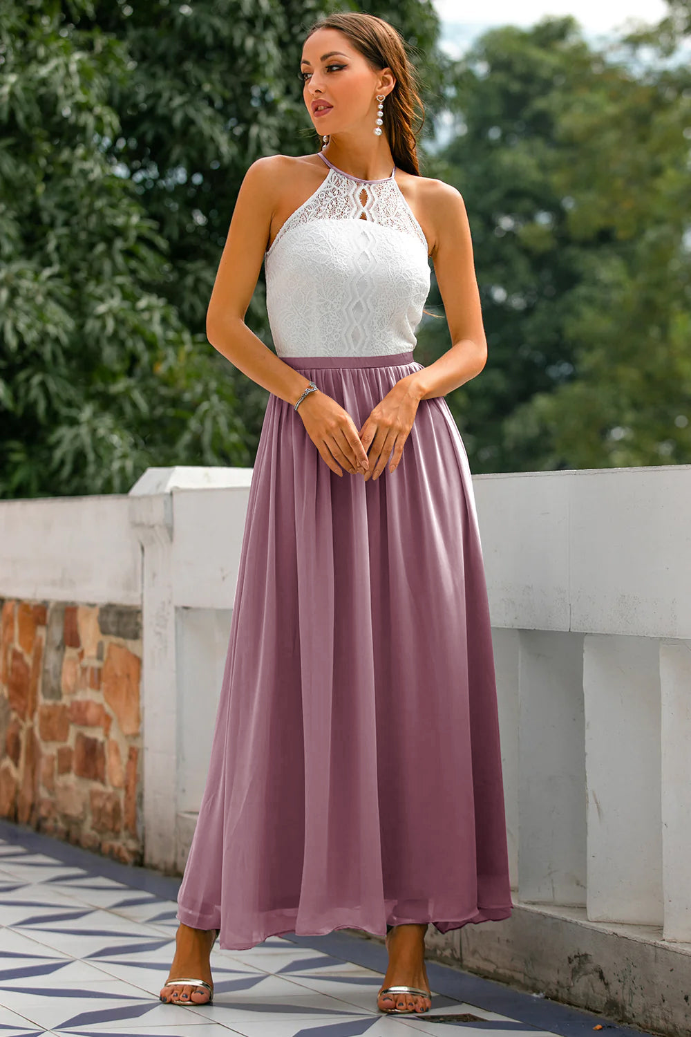 Damska Sukienka Maxi | Wiązanie na Szyi, Elegancka 12