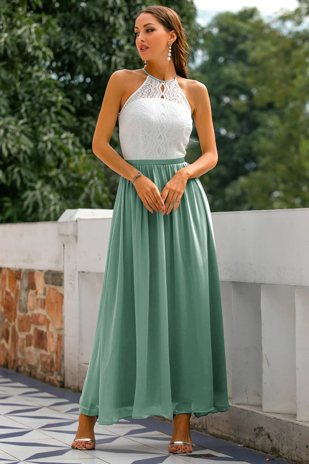 Damska Sukienka Maxi | Wiązanie na Szyi, Elegancka 13