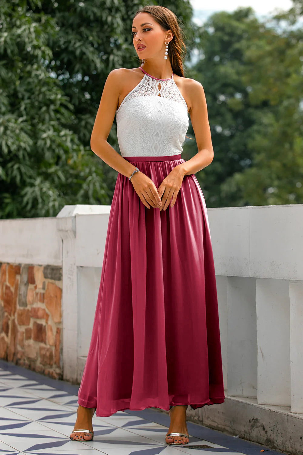 Damska Sukienka Maxi | Wiązanie na Szyi, Elegancka 6