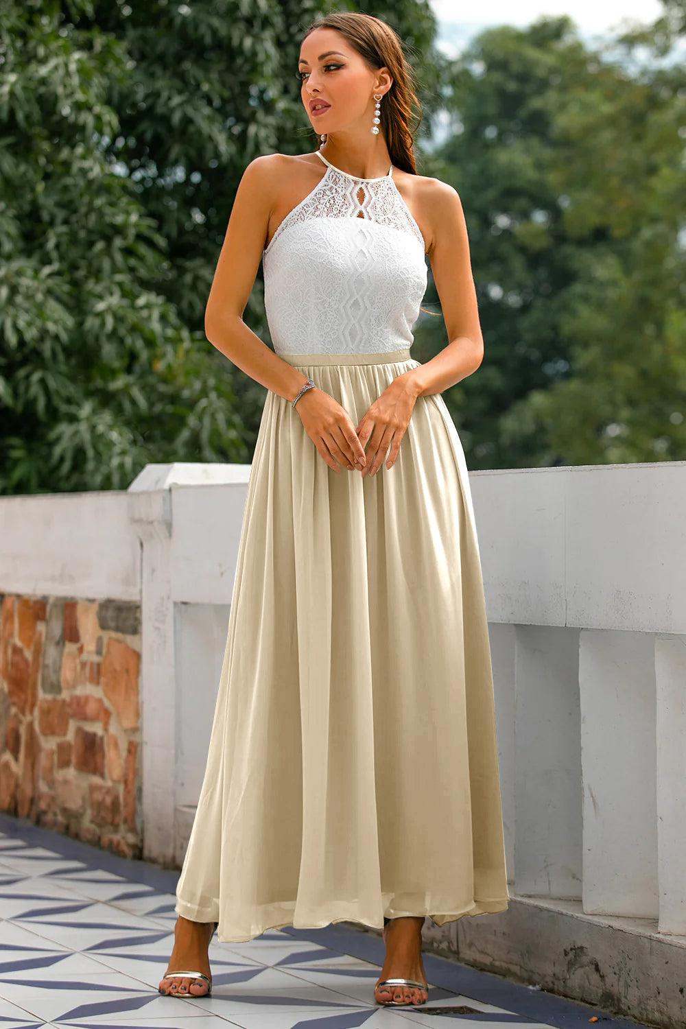 Damska Sukienka Maxi | Wiązanie na Szyi, Elegancka 7