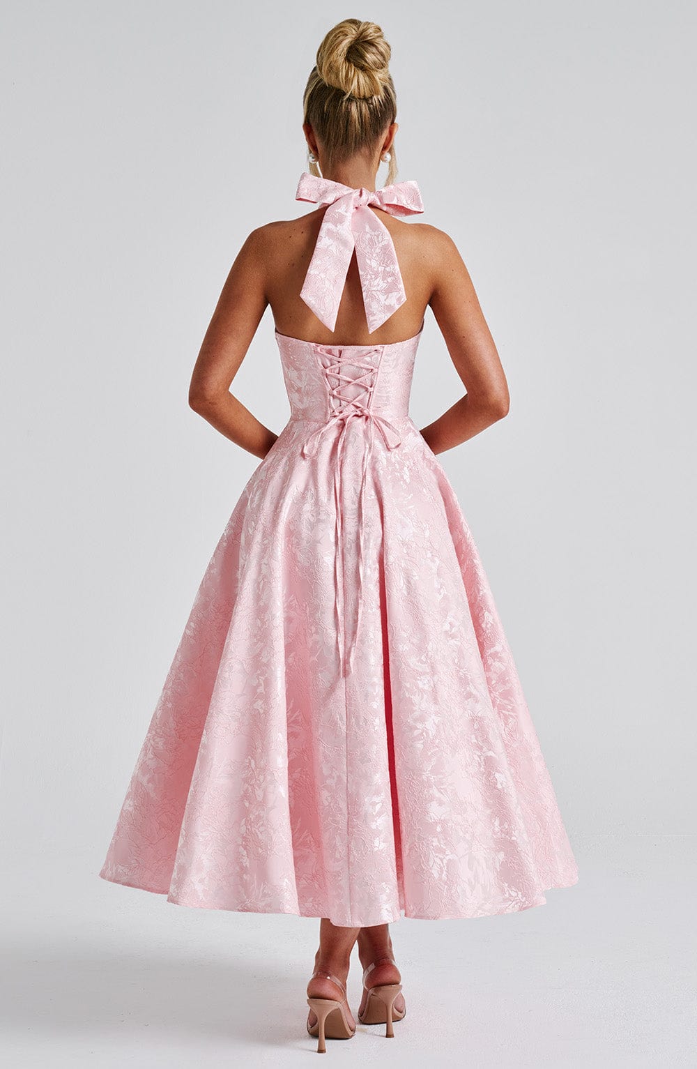 Damska Sukienka Midi | Dekolt Halter, Elegancka 2