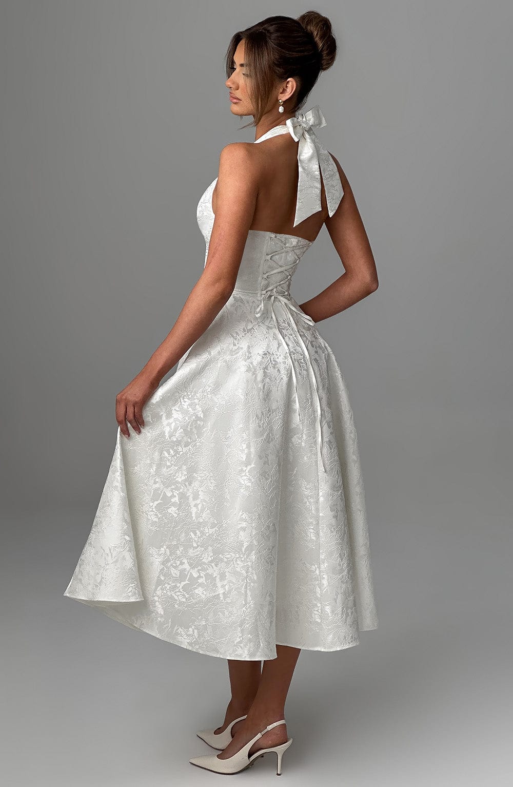 Damska Sukienka Midi | Dekolt Halter, Elegancka 4