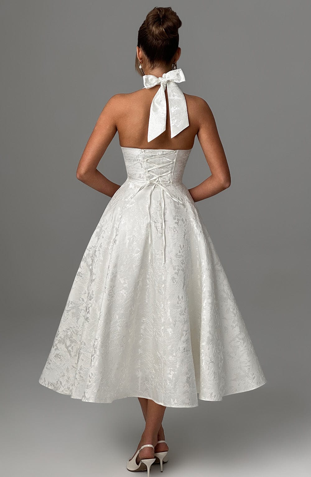 Damska Sukienka Midi | Dekolt Halter, Elegancka 5