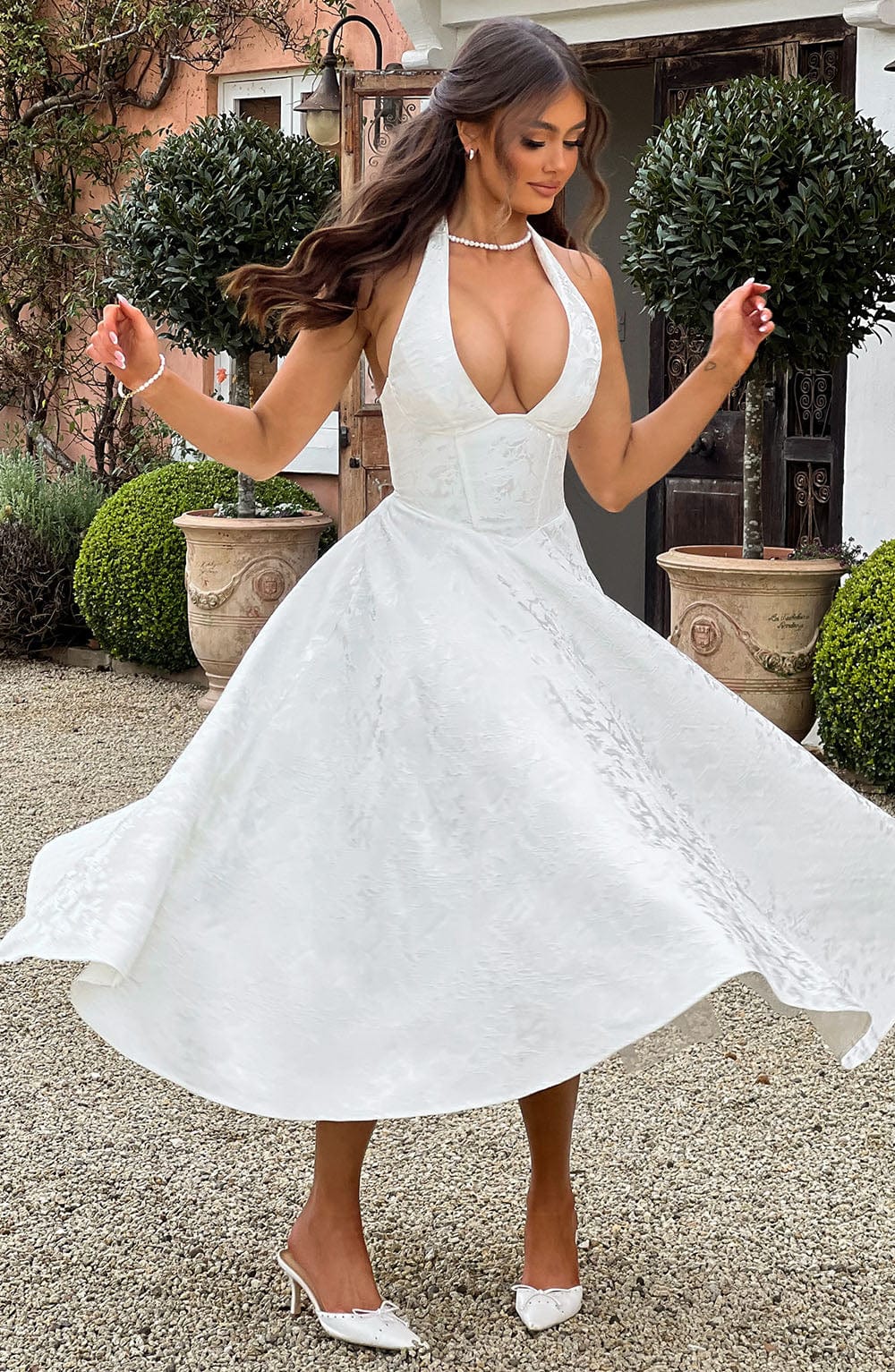 Damska Sukienka Midi | Dekolt Halter, Elegancka 7