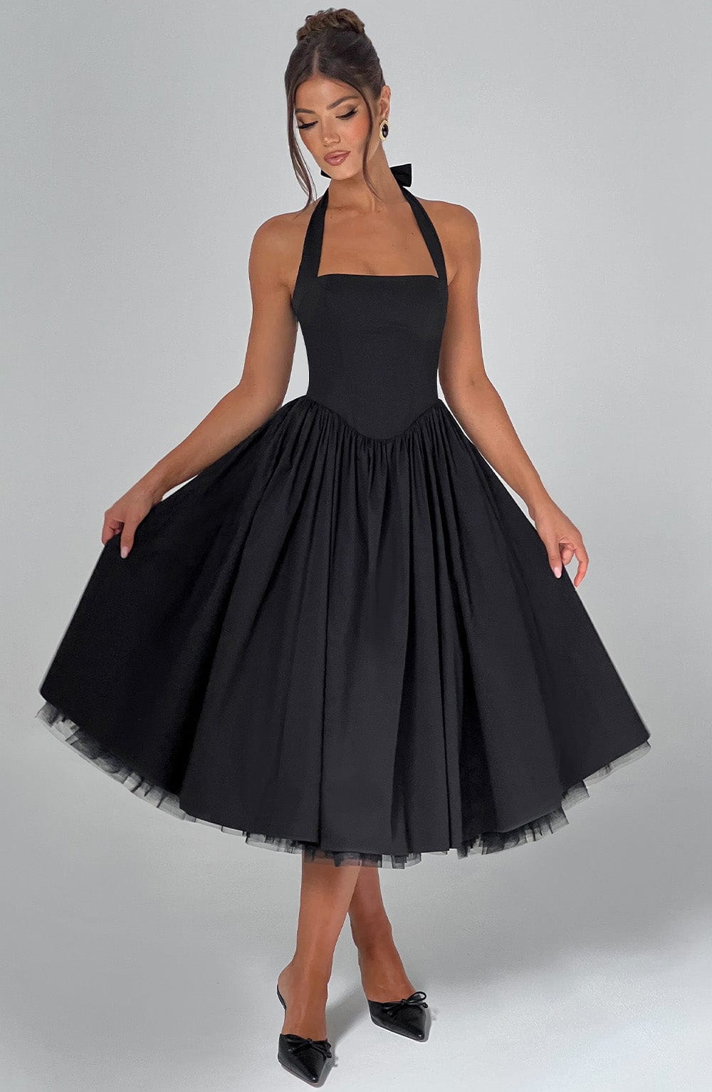 Damska Sukienka Midi | Dekolt Halter, Elegancka 9