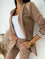 Damski Komplet Dresowy | Elegancka Marynarka i Spodnie Jogger 10