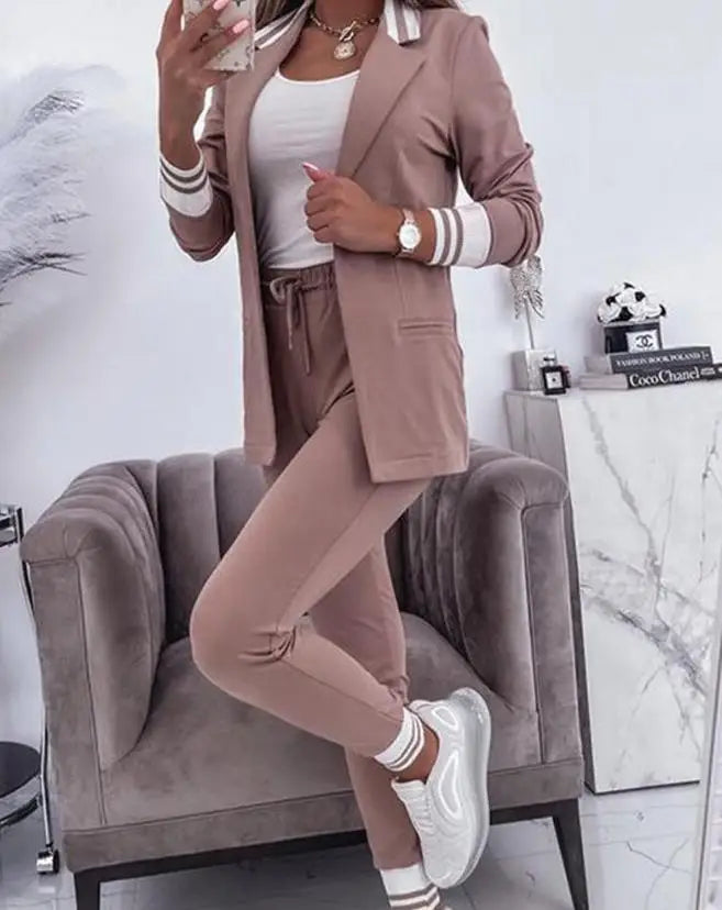 Damski Komplet Dresowy | Elegancka Marynarka i Spodnie Jogger 2