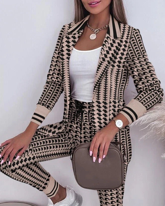 Damski Komplet Dresowy | Elegancka Marynarka i Spodnie Jogger 4