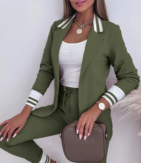 Damski Komplet Dresowy | Elegancka Marynarka i Spodnie Jogger 6