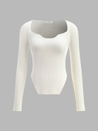 Damski Top Dzianinowy | Dekolt Sweetheart, Komfortowy Fason 1