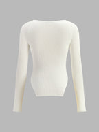 Damski Top Dzianinowy | Dekolt Sweetheart, Komfortowy Fason 2