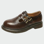 Damskie Buty Mary Jane | Skórzane, Eleganckie, Dwukolorowe 0