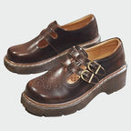 Damskie Buty Mary Jane | Skórzane, Eleganckie, Dwukolorowe 1