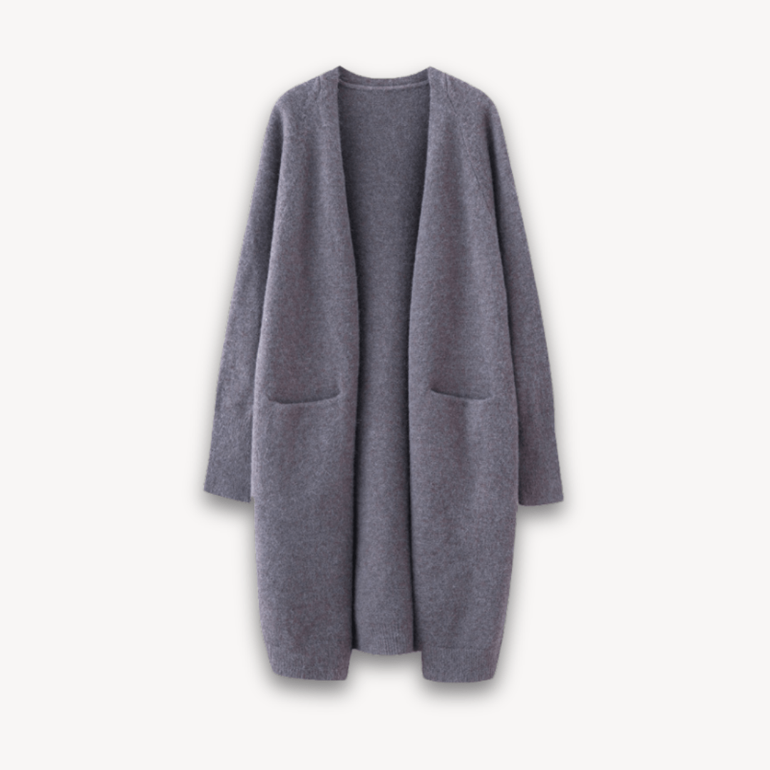 Długi Damski Kardigan z Otwartym Przodem-Cardigan-Moda Perla-Moda Perla