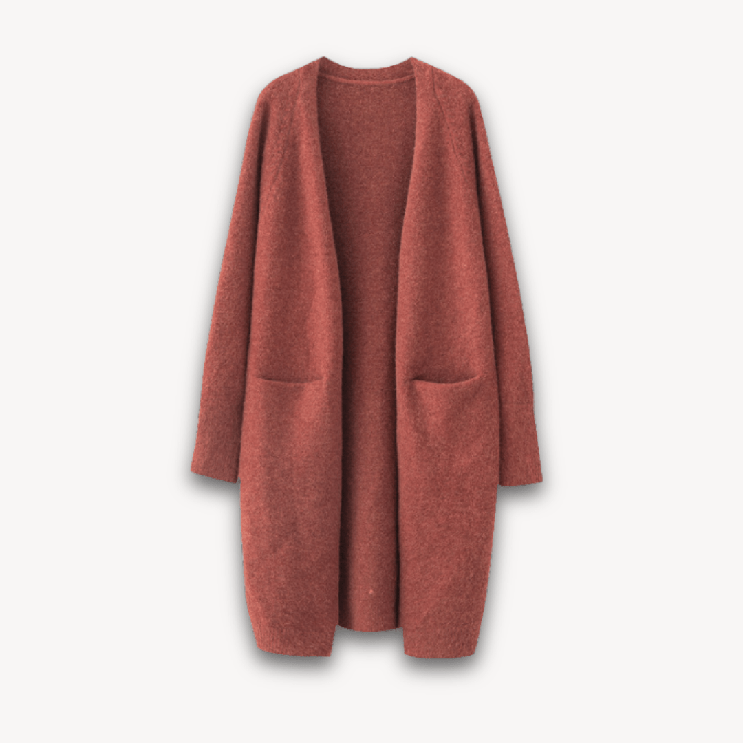 Długi Damski Kardigan z Otwartym Przodem-Cardigan-Moda Perla-Moda Perla