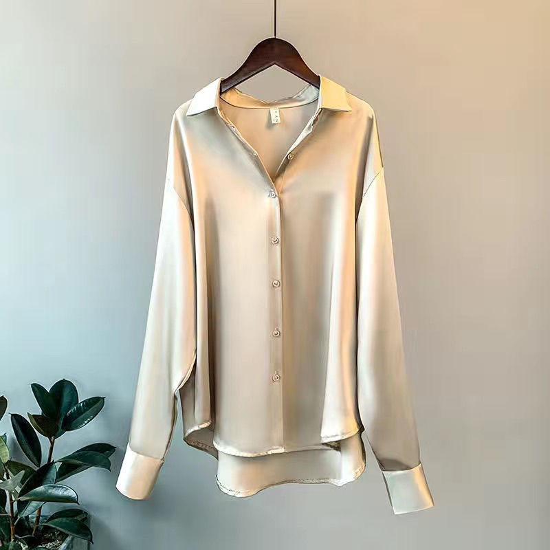 Elegancka Bluzka Damska | 100% Jedwab, Długi Rękaw, Klasyczna 0