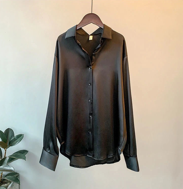 Elegancka Bluzka Damska | 100% Jedwab, Długi Rękaw, Klasyczna 4